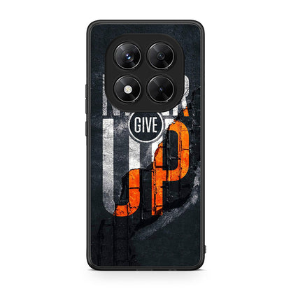 Xiaomi Redmi Note 14 Pro 5G / Poco X7 Never Give Up Θήκη Αγίου Βαλεντίνου από τη Smartfits με σχέδιο στο πίσω μέρος και μαύρο περίβλημα | Smartphone case with colorful back and black bezels by Smartfits