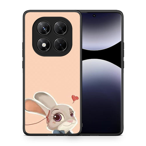 Θήκη Xiaomi Redmi Note 14 Pro 5G / Poco X7 Nick Wilde And Judy Hopps Love 2 από τη Smartfits με σχέδιο στο πίσω μέρος και μαύρο περίβλημα | Xiaomi Redmi Note 14 Pro 5G / Poco X7 Nick Wilde And Judy Hopps Love 2 case with colorful back and black bezels