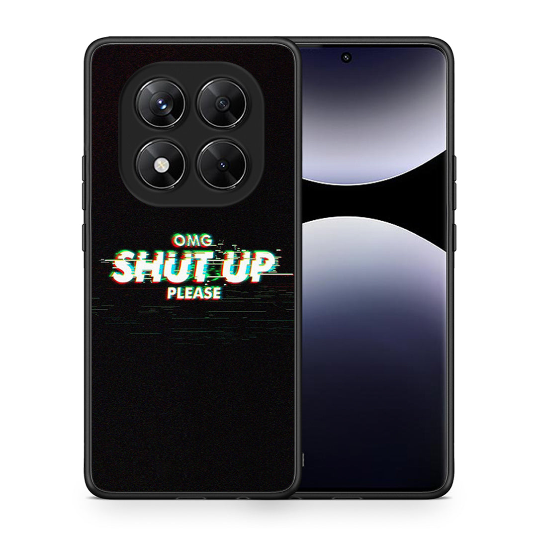 Θήκη Xiaomi Redmi Note 14 Pro 5G / Poco X7 OMG ShutUp από τη Smartfits με σχέδιο στο πίσω μέρος και μαύρο περίβλημα | Xiaomi Redmi Note 14 Pro 5G / Poco X7 OMG ShutUp case with colorful back and black bezels