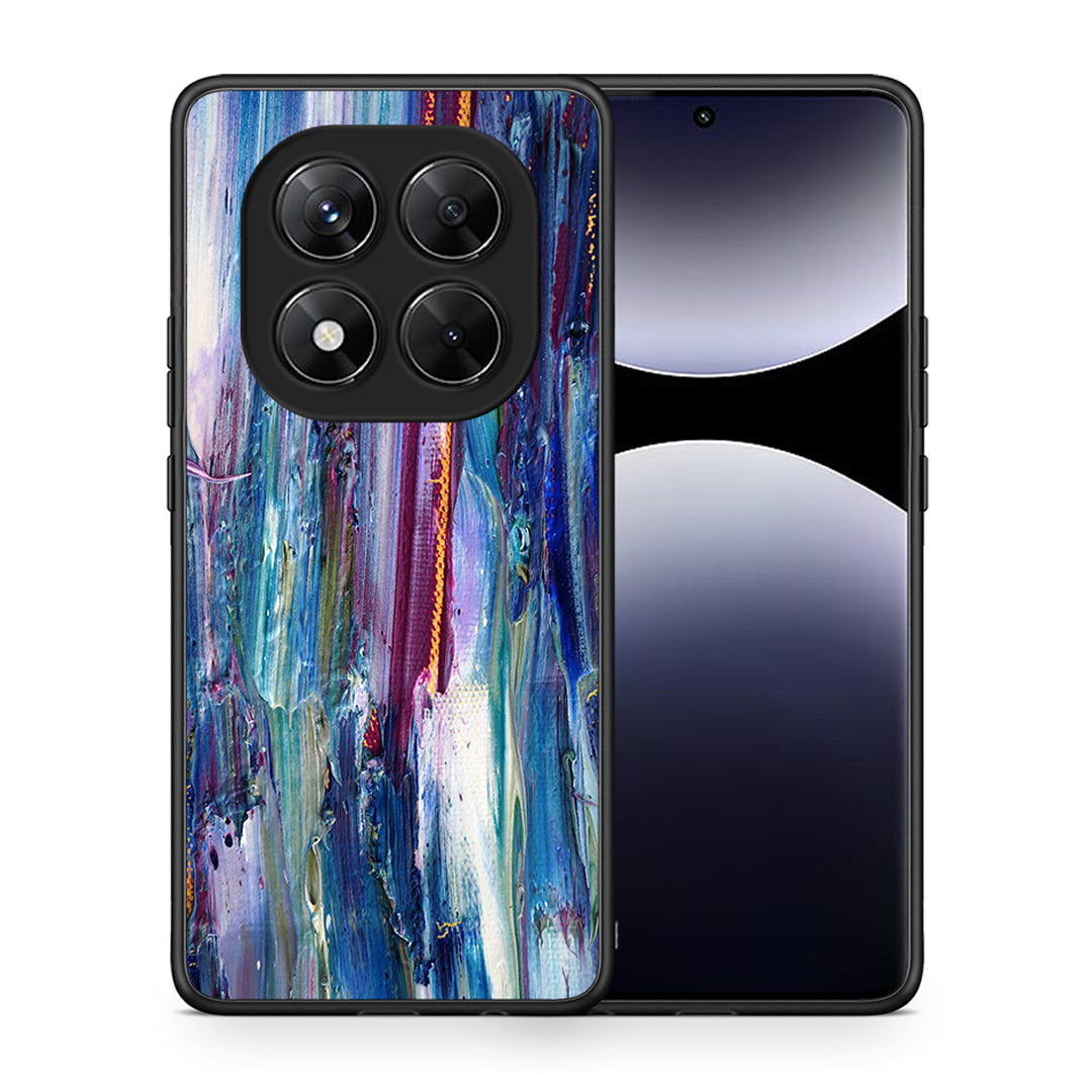 Θήκη Xiaomi Redmi Note 14 Pro 5G / Poco X7 Winter Paint από τη Smartfits με σχέδιο στο πίσω μέρος και μαύρο περίβλημα | Xiaomi Redmi Note 14 Pro 5G / Poco X7 Winter Paint case with colorful back and black bezels