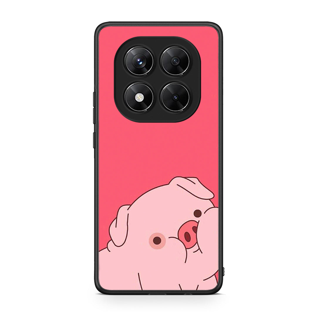 Xiaomi Redmi Note 14 Pro 5G / Poco X7 Pig Love 1 Θήκη Αγίου Βαλεντίνου από τη Smartfits με σχέδιο στο πίσω μέρος και μαύρο περίβλημα | Smartphone case with colorful back and black bezels by Smartfits