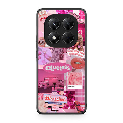 Xiaomi Redmi Note 14 Pro 5G / Poco X7 Pink Love Θήκη Αγίου Βαλεντίνου από τη Smartfits με σχέδιο στο πίσω μέρος και μαύρο περίβλημα | Smartphone case with colorful back and black bezels by Smartfits