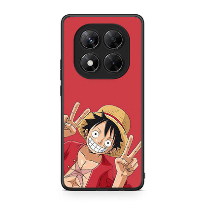 Xiaomi Redmi Note 14 Pro 5G / Poco X7 Pirate Luffy Θήκη από τη Smartfits με σχέδιο στο πίσω μέρος και μαύρο περίβλημα | Smartphone case with colorful back and black bezels by Smartfits
