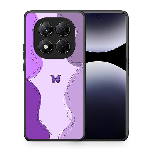 Purple Mariposa - Xiaomi Redmi Note 14 Pro 5G / Poco X7 θήκη