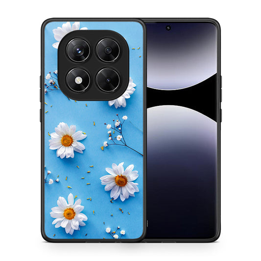 Θήκη Xiaomi Redmi Note 14 Pro 5G / Poco X7 Real Daisies από τη Smartfits με σχέδιο στο πίσω μέρος και μαύρο περίβλημα | Xiaomi Redmi Note 14 Pro 5G / Poco X7 Real Daisies case with colorful back and black bezels