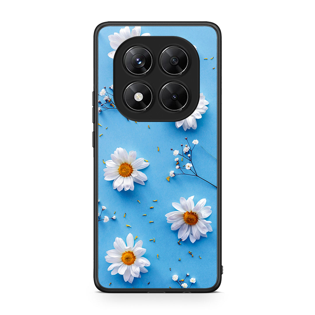 Xiaomi Redmi Note 14 Pro 5G / Poco X7 Real Daisies θήκη από τη Smartfits με σχέδιο στο πίσω μέρος και μαύρο περίβλημα | Smartphone case with colorful back and black bezels by Smartfits
