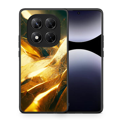 Θήκη Xiaomi Redmi Note 14 Pro 5G / Poco X7 Real Gold από τη Smartfits με σχέδιο στο πίσω μέρος και μαύρο περίβλημα | Xiaomi Redmi Note 14 Pro 5G / Poco X7 Real Gold case with colorful back and black bezels