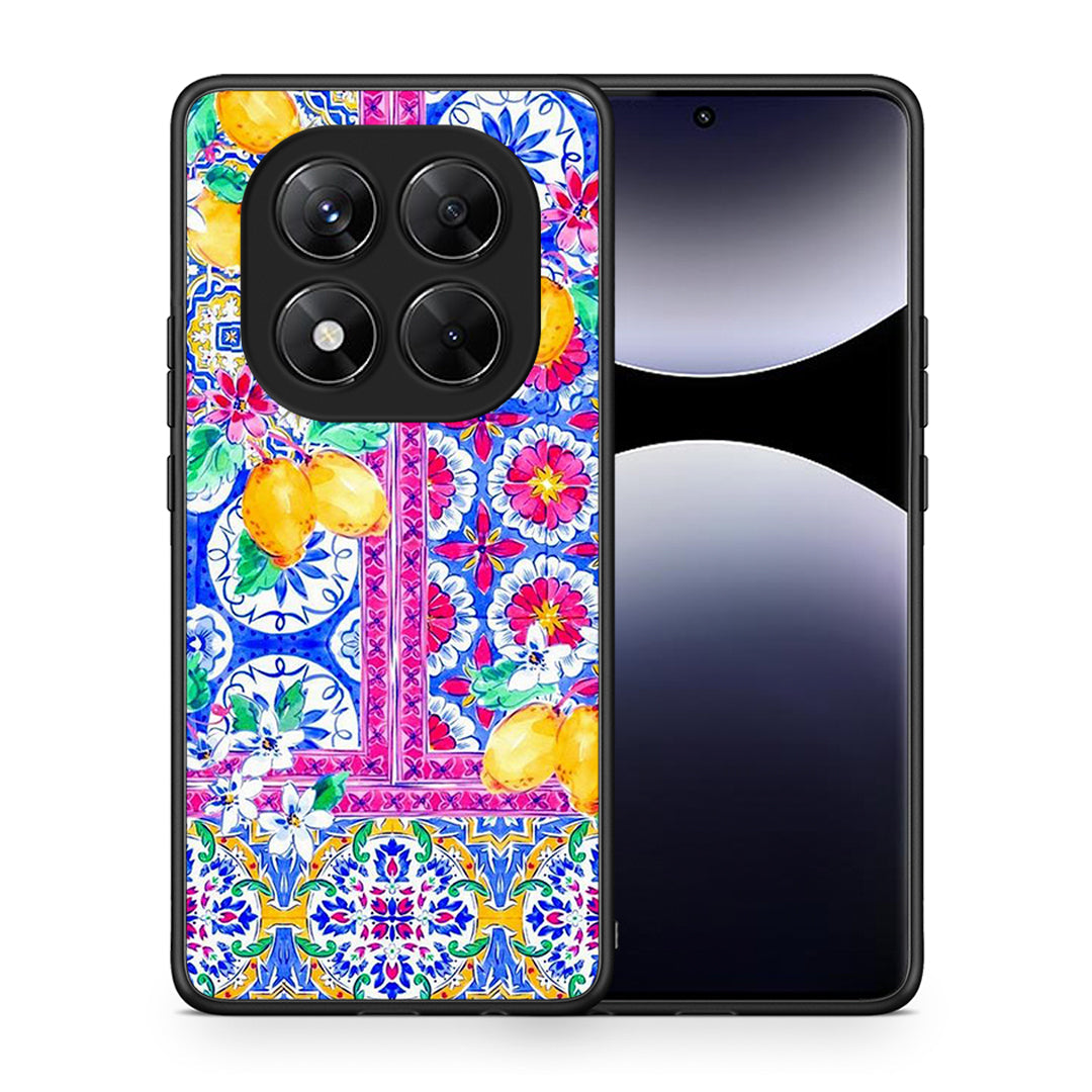 Θήκη Xiaomi Redmi Note 14 Pro 5G / Poco X7 Retro Spring από τη Smartfits με σχέδιο στο πίσω μέρος και μαύρο περίβλημα | Xiaomi Redmi Note 14 Pro 5G / Poco X7 Retro Spring case with colorful back and black bezels