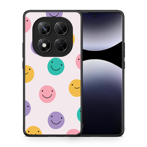 Θήκη Xiaomi Redmi Note 14 Pro 5G / Poco X7 Smiley Faces από τη Smartfits με σχέδιο στο πίσω μέρος και μαύρο περίβλημα | Xiaomi Redmi Note 14 Pro 5G / Poco X7 Smiley Faces case with colorful back and black bezels