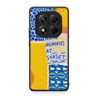 Xiaomi Redmi Note 14 Pro 5G / Poco X7 Sunset Memories Θήκη από τη Smartfits με σχέδιο στο πίσω μέρος και μαύρο περίβλημα | Smartphone case with colorful back and black bezels by Smartfits
