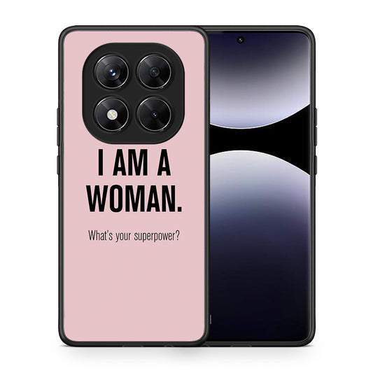 Θήκη Xiaomi Redmi Note 14 Pro 5G / Poco X7 Superpower Woman από τη Smartfits με σχέδιο στο πίσω μέρος και μαύρο περίβλημα | Xiaomi Redmi Note 14 Pro 5G / Poco X7 Superpower Woman case with colorful back and black bezels