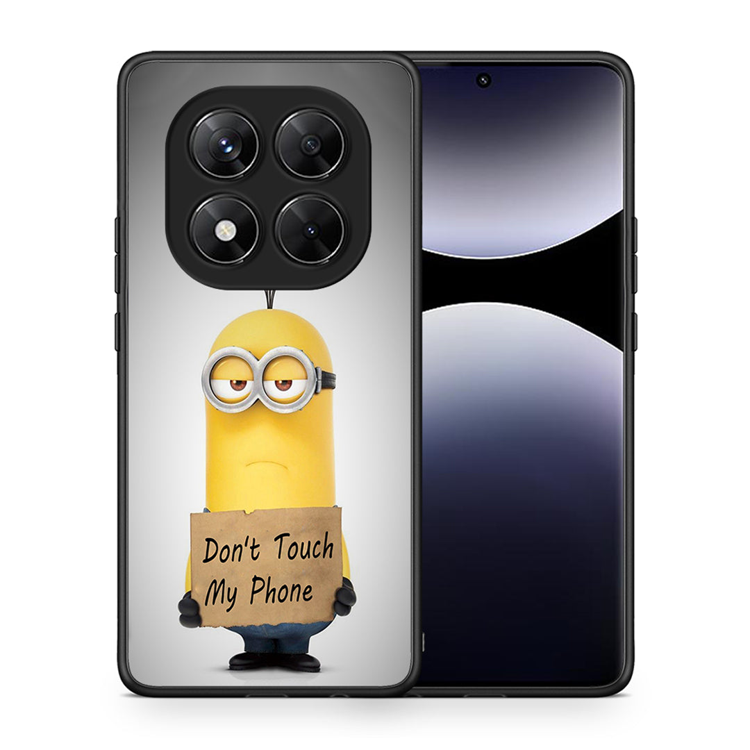 Θήκη Xiaomi Redmi Note 14 Pro 5G / Poco X7 Minion Text από τη Smartfits με σχέδιο στο πίσω μέρος και μαύρο περίβλημα | Xiaomi Redmi Note 14 Pro 5G / Poco X7 Minion Text case with colorful back and black bezels