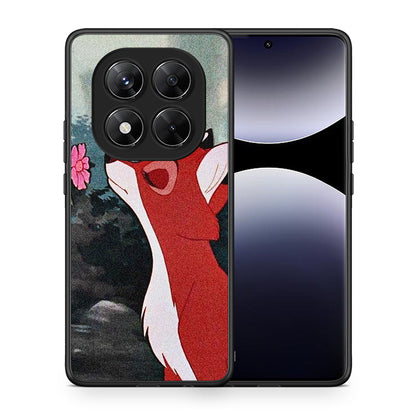 Θήκη Xiaomi Redmi Note 14 Pro 5G / Poco X7 Tod And Vixey Love 2 από τη Smartfits με σχέδιο στο πίσω μέρος και μαύρο περίβλημα | Xiaomi Redmi Note 14 Pro 5G / Poco X7 Tod And Vixey Love 2 case with colorful back and black bezels