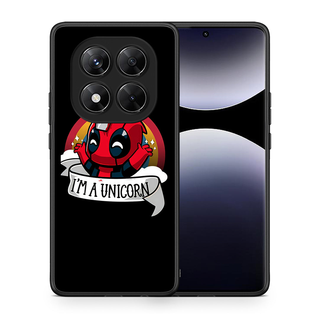 Θήκη Xiaomi Redmi Note 14 Pro 5G / Poco X7 Unicorn Deadpool από τη Smartfits με σχέδιο στο πίσω μέρος και μαύρο περίβλημα | Xiaomi Redmi Note 14 Pro 5G / Poco X7 Unicorn Deadpool case with colorful back and black bezels