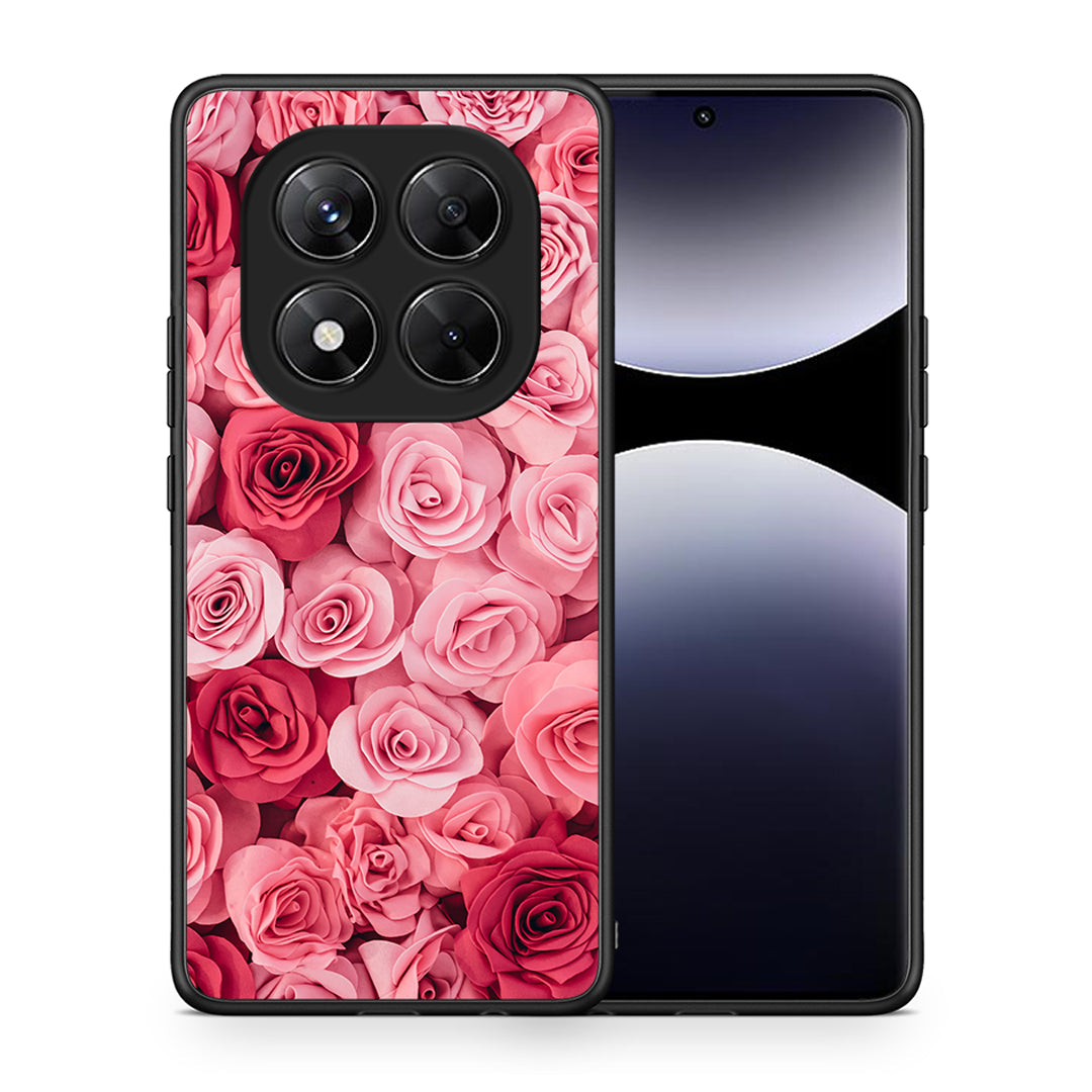 Θήκη Xiaomi Redmi Note 14 Pro 5G / Poco X7 RoseGarden Valentine από τη Smartfits με σχέδιο στο πίσω μέρος και μαύρο περίβλημα | Xiaomi Redmi Note 14 Pro 5G / Poco X7 RoseGarden Valentine case with colorful back and black bezels