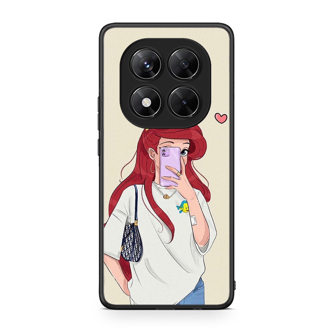 Xiaomi Redmi Note 14 Pro 5G / Poco X7 Walking Mermaid Θήκη από τη Smartfits με σχέδιο στο πίσω μέρος και μαύρο περίβλημα | Smartphone case with colorful back and black bezels by Smartfits