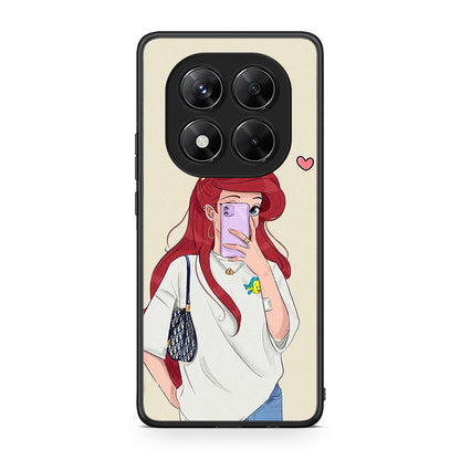 Xiaomi Redmi Note 14 Pro 5G / Poco X7 Walking Mermaid Θήκη από τη Smartfits με σχέδιο στο πίσω μέρος και μαύρο περίβλημα | Smartphone case with colorful back and black bezels by Smartfits