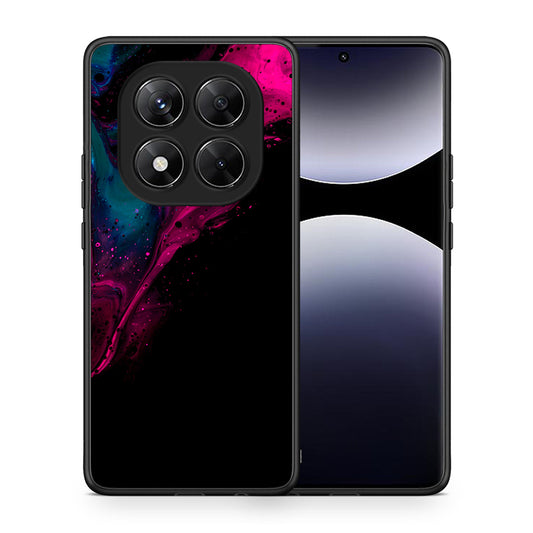 Θήκη Xiaomi Redmi Note 14 Pro 5G / Poco X7 Pink Black Watercolor από τη Smartfits με σχέδιο στο πίσω μέρος και μαύρο περίβλημα | Xiaomi Redmi Note 14 Pro 5G / Poco X7 Pink Black Watercolor case with colorful back and black bezels