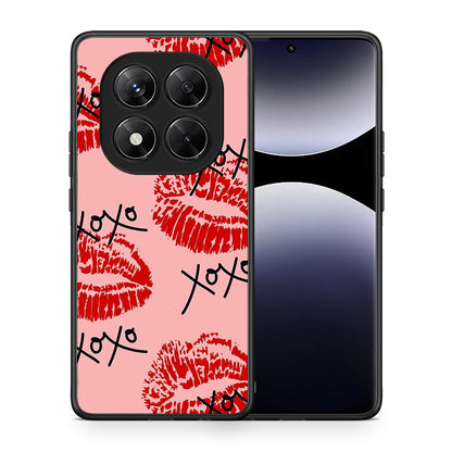 Θήκη Xiaomi Redmi Note 14 Pro 5G / Poco X7 XOXO Lips από τη Smartfits με σχέδιο στο πίσω μέρος και μαύρο περίβλημα | Xiaomi Redmi Note 14 Pro 5G / Poco X7 XOXO Lips case with colorful back and black bezels
