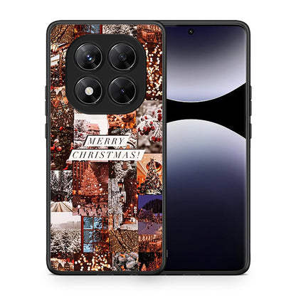 Θήκη Xiaomi Redmi Note 14 Pro 5G / Poco X7 Xmas Collage από τη Smartfits με σχέδιο στο πίσω μέρος και μαύρο περίβλημα | Xiaomi Redmi Note 14 Pro 5G / Poco X7 Xmas Collage case with colorful back and black bezels