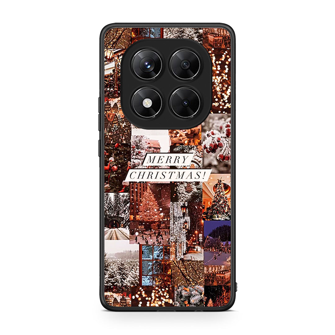Xiaomi Redmi Note 14 Pro 5G / Poco X7 Xmas Collage θήκη από τη Smartfits με σχέδιο στο πίσω μέρος και μαύρο περίβλημα | Smartphone case with colorful back and black bezels by Smartfits