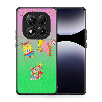 Θήκη Xiaomi Redmi Note 14 Pro 5G / Poco X7 Xmas Lights από τη Smartfits με σχέδιο στο πίσω μέρος και μαύρο περίβλημα | Xiaomi Redmi Note 14 Pro 5G / Poco X7 Xmas Lights case with colorful back and black bezels