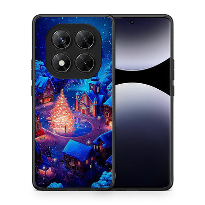 Θήκη Xiaomi Redmi Note 14 Pro 5G / Poco X7 Xmas Village από τη Smartfits με σχέδιο στο πίσω μέρος και μαύρο περίβλημα | Xiaomi Redmi Note 14 Pro 5G / Poco X7 Xmas Village case with colorful back and black bezels