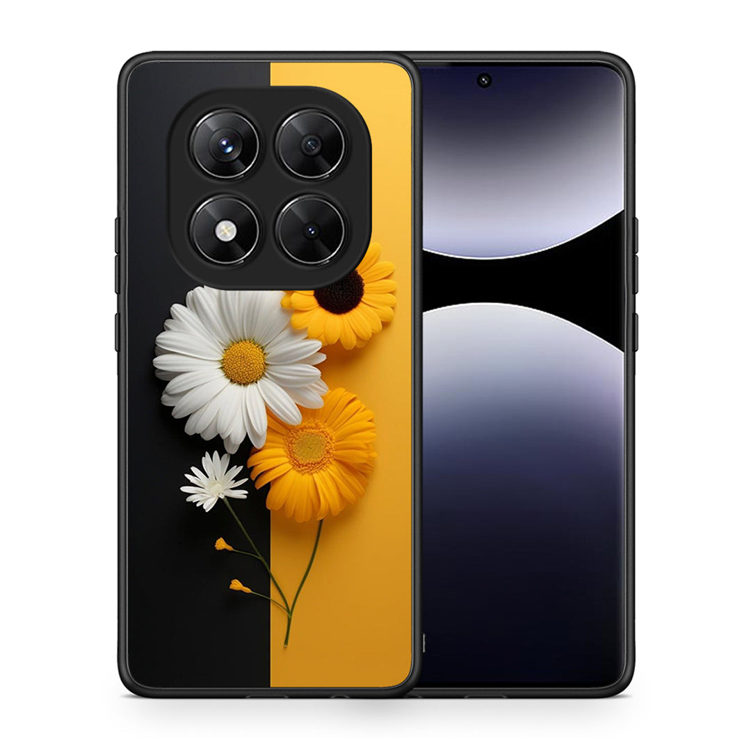 Θήκη Xiaomi Redmi Note 14 Pro 5G / Poco X7 Yellow Daisies από τη Smartfits με σχέδιο στο πίσω μέρος και μαύρο περίβλημα | Xiaomi Redmi Note 14 Pro 5G / Poco X7 Yellow Daisies case with colorful back and black bezels