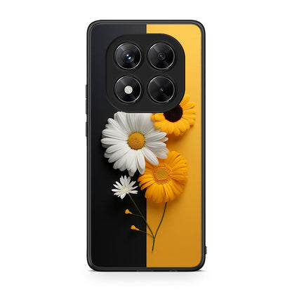 Xiaomi Redmi Note 14 Pro 5G / Poco X7 Yellow Daisies θήκη από τη Smartfits με σχέδιο στο πίσω μέρος και μαύρο περίβλημα | Smartphone case with colorful back and black bezels by Smartfits