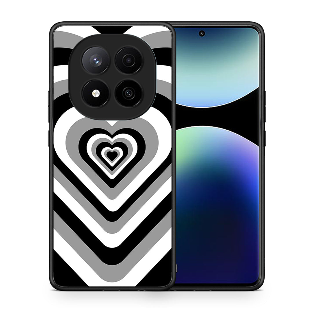 Θήκη Xiaomi Redmi Note 14 Pro Plus 5G Black Hearts από τη Smartfits με σχέδιο στο πίσω μέρος και μαύρο περίβλημα | Xiaomi Redmi Note 14 Pro Plus 5G Black Hearts case with colorful back and black bezels