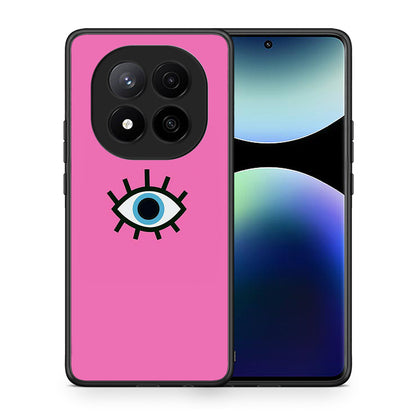 Θήκη Xiaomi Redmi Note 14 Pro Plus 5G Blue Eye Pink από τη Smartfits με σχέδιο στο πίσω μέρος και μαύρο περίβλημα | Xiaomi Redmi Note 14 Pro Plus 5G Blue Eye Pink case with colorful back and black bezels