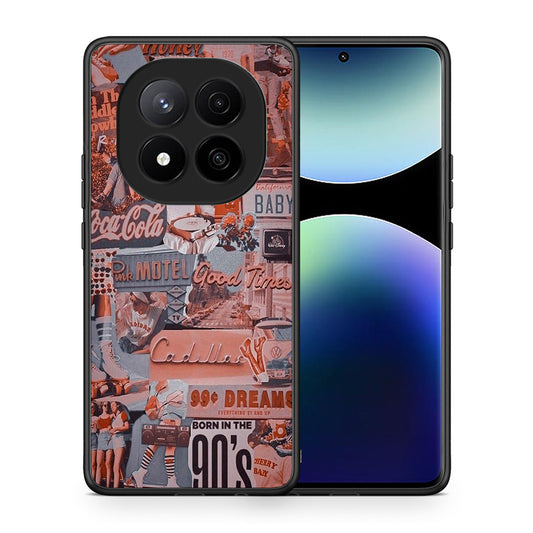 Θήκη Xiaomi Redmi Note 14 Pro Plus 5G Born In 90s από τη Smartfits με σχέδιο στο πίσω μέρος και μαύρο περίβλημα | Xiaomi Redmi Note 14 Pro Plus 5G Born In 90s case with colorful back and black bezels