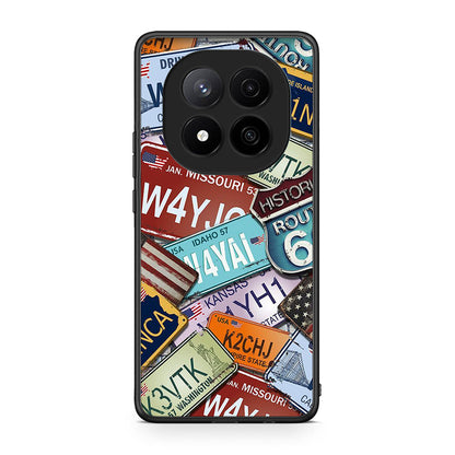 Xiaomi Redmi Note 14 Pro Plus 5G Car Plates θήκη από τη Smartfits με σχέδιο στο πίσω μέρος και μαύρο περίβλημα | Smartphone case with colorful back and black bezels by Smartfits