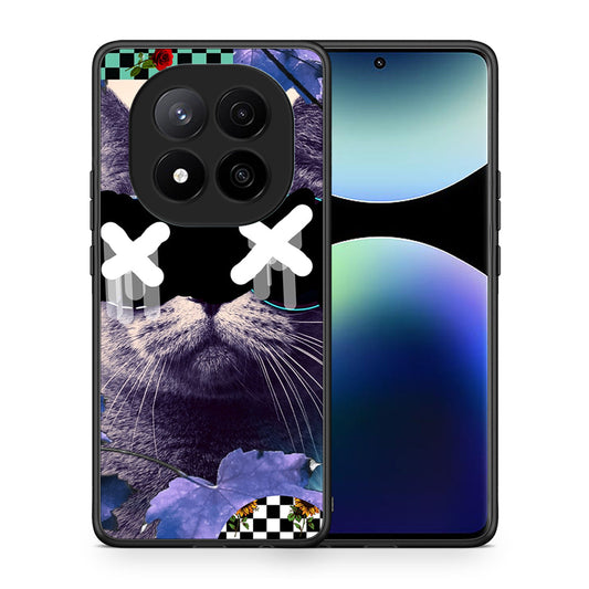 Θήκη Xiaomi Redmi Note 14 Pro Plus 5G Cat Collage από τη Smartfits με σχέδιο στο πίσω μέρος και μαύρο περίβλημα | Xiaomi Redmi Note 14 Pro Plus 5G Cat Collage case with colorful back and black bezels