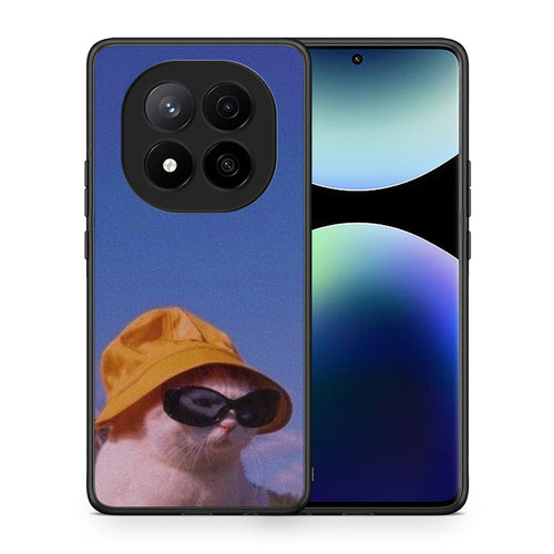 Θήκη Xiaomi Redmi Note 14 Pro Plus 5G Cat Diva από τη Smartfits με σχέδιο στο πίσω μέρος και μαύρο περίβλημα | Xiaomi Redmi Note 14 Pro Plus 5G Cat Diva case with colorful back and black bezels