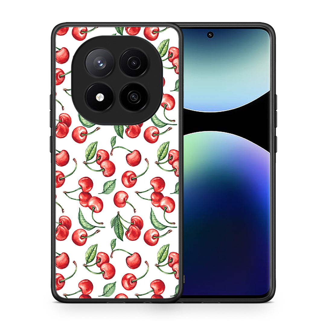 Θήκη Xiaomi Redmi Note 14 Pro Plus 5G Cherry Summer από τη Smartfits με σχέδιο στο πίσω μέρος και μαύρο περίβλημα | Xiaomi Redmi Note 14 Pro Plus 5G Cherry Summer case with colorful back and black bezels