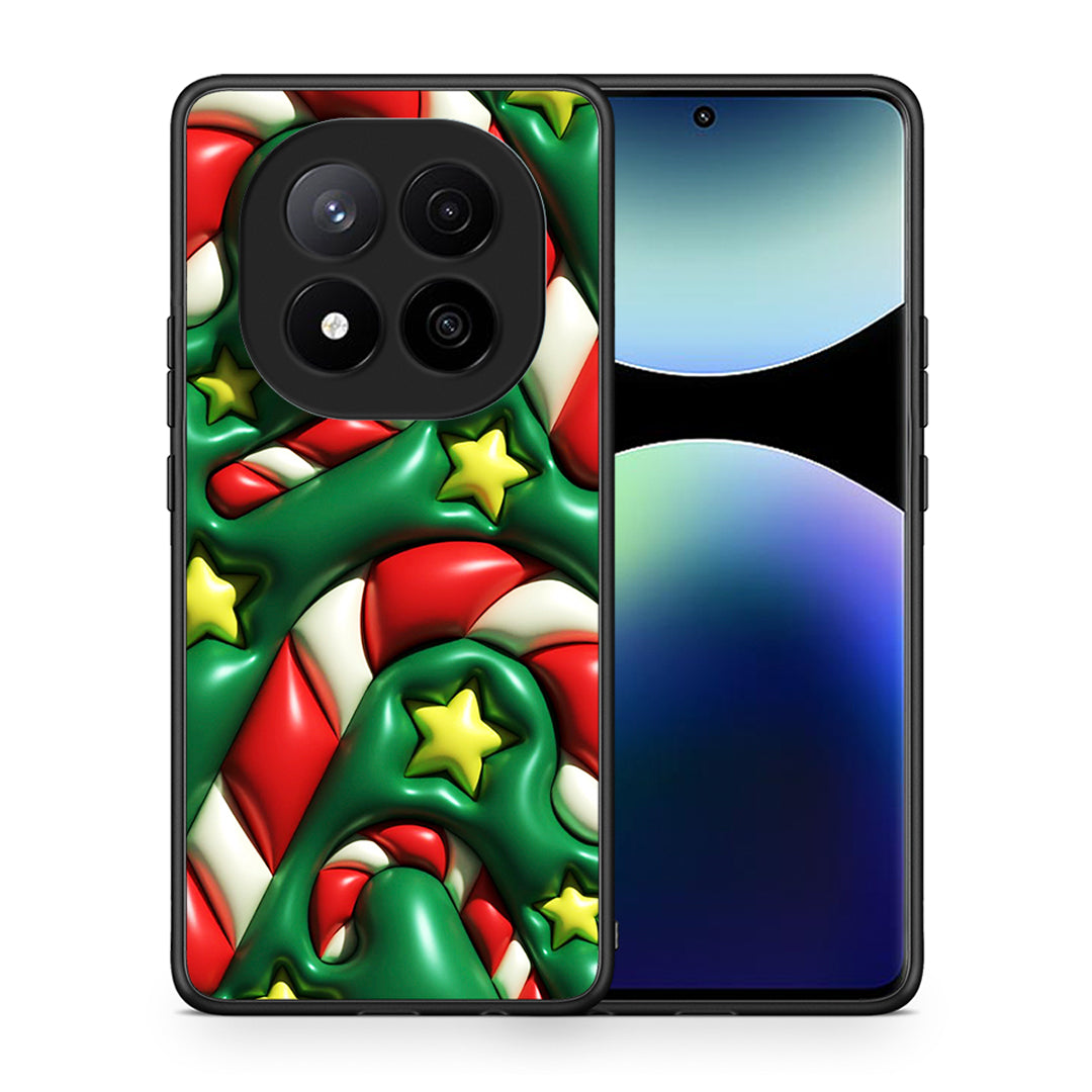 Θήκη Xiaomi Redmi Note 14 Pro Plus 5G Christmas Bubbles από τη Smartfits με σχέδιο στο πίσω μέρος και μαύρο περίβλημα | Xiaomi Redmi Note 14 Pro Plus 5G Christmas Bubbles case with colorful back and black bezels