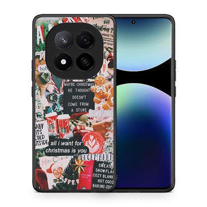 Θήκη Xiaomi Redmi Note 14 Pro Plus 5G Christmas Happiness από τη Smartfits με σχέδιο στο πίσω μέρος και μαύρο περίβλημα | Xiaomi Redmi Note 14 Pro Plus 5G Christmas Happiness case with colorful back and black bezels