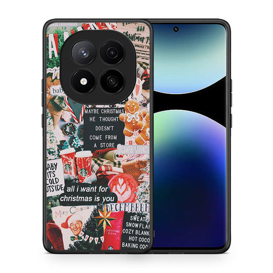 Θήκη Xiaomi Redmi Note 14 Pro Plus 5G Christmas Happiness από τη Smartfits με σχέδιο στο πίσω μέρος και μαύρο περίβλημα | Xiaomi Redmi Note 14 Pro Plus 5G Christmas Happiness case with colorful back and black bezels
