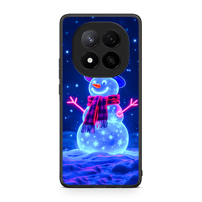 Xiaomi Redmi Note 14 Pro Plus 5G Christmas Neon Snowman θήκη από τη Smartfits με σχέδιο στο πίσω μέρος και μαύρο περίβλημα | Smartphone case with colorful back and black bezels by Smartfits