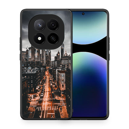 Θήκη Xiaomi Redmi Note 14 Pro Plus 5G City Lights από τη Smartfits με σχέδιο στο πίσω μέρος και μαύρο περίβλημα | Xiaomi Redmi Note 14 Pro Plus 5G City Lights case with colorful back and black bezels
