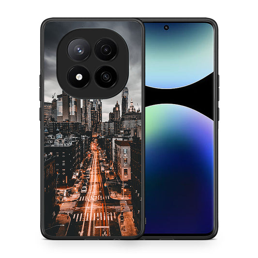 Θήκη Xiaomi Redmi Note 14 Pro Plus 5G City Lights από τη Smartfits με σχέδιο στο πίσω μέρος και μαύρο περίβλημα | Xiaomi Redmi Note 14 Pro Plus 5G City Lights case with colorful back and black bezels