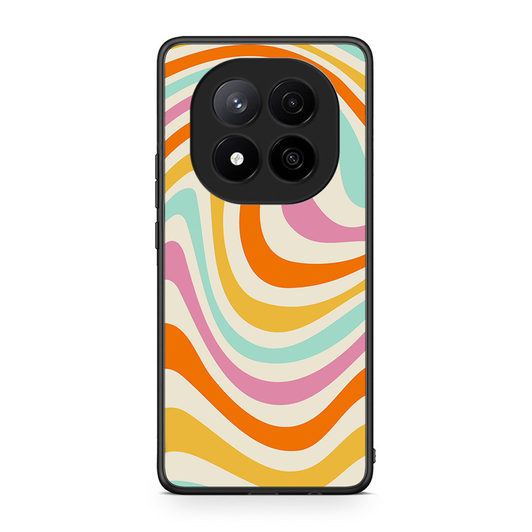 Xiaomi Redmi Note 14 Pro Plus 5G Colourful Waves θήκη από τη Smartfits με σχέδιο στο πίσω μέρος και μαύρο περίβλημα | Smartphone case with colorful back and black bezels by Smartfits
