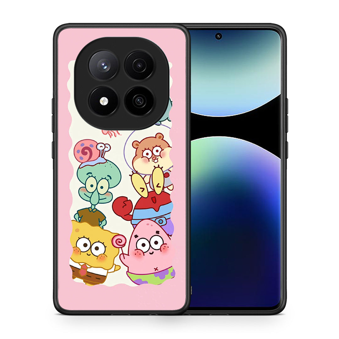 Θήκη Xiaomi Redmi Note 14 Pro Plus 5G Cute Companion από τη Smartfits με σχέδιο στο πίσω μέρος και μαύρο περίβλημα | Xiaomi Redmi Note 14 Pro Plus 5G Cute Companion case with colorful back and black bezels