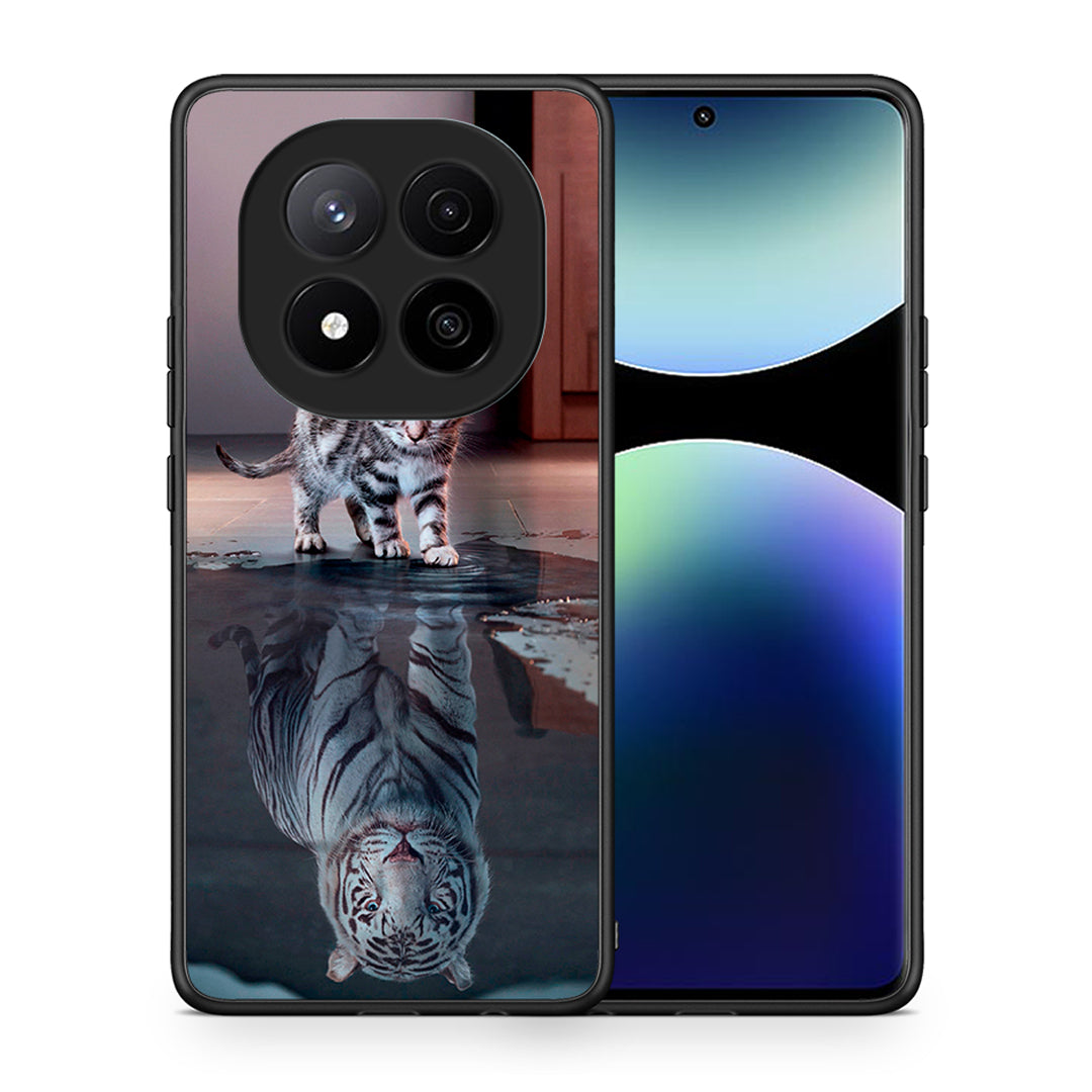 Θήκη Xiaomi Redmi Note 14 Pro Plus 5G Tiger Cute από τη Smartfits με σχέδιο στο πίσω μέρος και μαύρο περίβλημα | Xiaomi Redmi Note 14 Pro Plus 5G Tiger Cute case with colorful back and black bezels