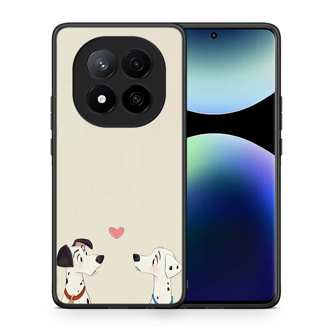 Θήκη Xiaomi Redmi Note 14 Pro Plus 5G Dalmatians Love από τη Smartfits με σχέδιο στο πίσω μέρος και μαύρο περίβλημα | Xiaomi Redmi Note 14 Pro Plus 5G Dalmatians Love case with colorful back and black bezels