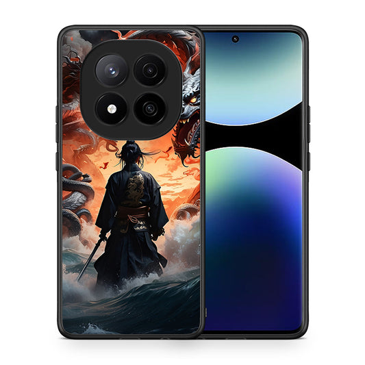 Θήκη Xiaomi Redmi Note 14 Pro Plus 5G Dragons Fight από τη Smartfits με σχέδιο στο πίσω μέρος και μαύρο περίβλημα | Xiaomi Redmi Note 14 Pro Plus 5G Dragons Fight case with colorful back and black bezels