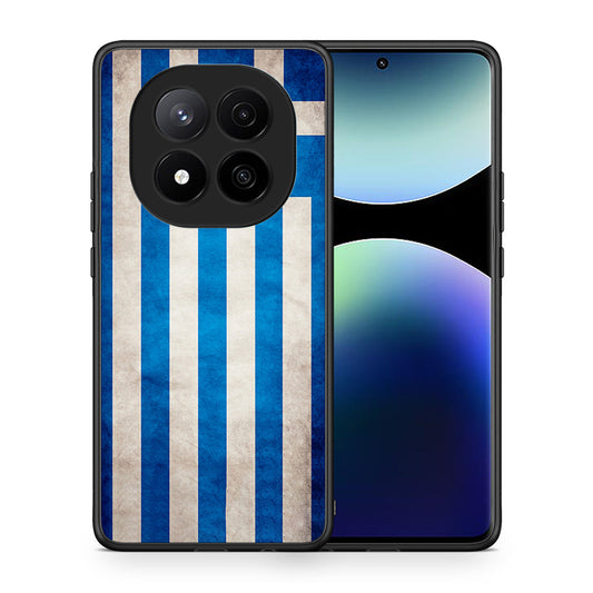 Θήκη Xiaomi Redmi Note 14 Pro Plus 5G Greek Flag από τη Smartfits με σχέδιο στο πίσω μέρος και μαύρο περίβλημα | Xiaomi Redmi Note 14 Pro Plus 5G Greek Flag case with colorful back and black bezels