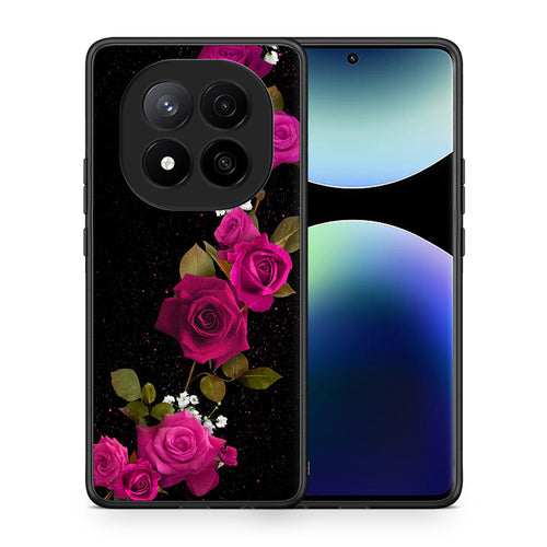 Θήκη Xiaomi Redmi Note 14 Pro Plus 5G Red Roses Flower από τη Smartfits με σχέδιο στο πίσω μέρος και μαύρο περίβλημα | Xiaomi Redmi Note 14 Pro Plus 5G Red Roses Flower case with colorful back and black bezels