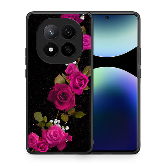 Θήκη Xiaomi Redmi Note 14 Pro Plus 5G Red Roses Flower από τη Smartfits με σχέδιο στο πίσω μέρος και μαύρο περίβλημα | Xiaomi Redmi Note 14 Pro Plus 5G Red Roses Flower case with colorful back and black bezels